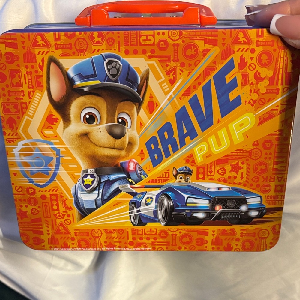 Paw Patrol Brave Pup Metal Lunchbox – Orange, Blue & Yellow Metal